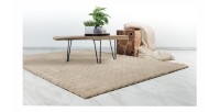 Tapis 290x200cm, design H008Y coloris beige - Confort et élégance pour votre intérieur