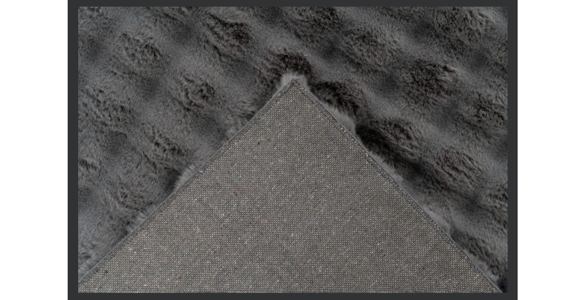 Tapis 170x120cm, design H008Y coloris graphite - Confort et élégance pour votre intérieur