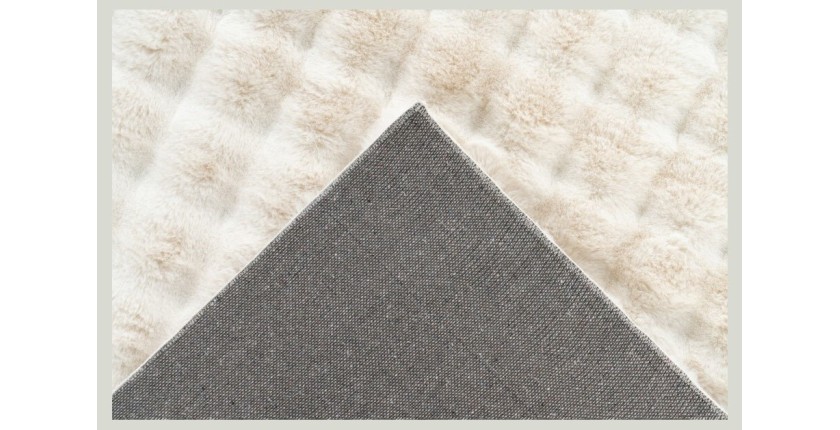 Tapis 290x200cm, design H008Y coloris ivoire - Confort et élégance pour votre intérieur