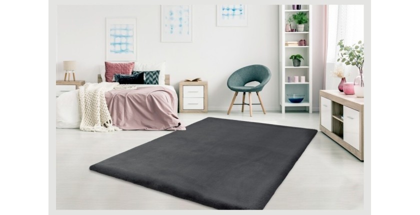 Tapis 290x200cm, design H008N coloris graphite - Confort et élégance pour votre intérieur