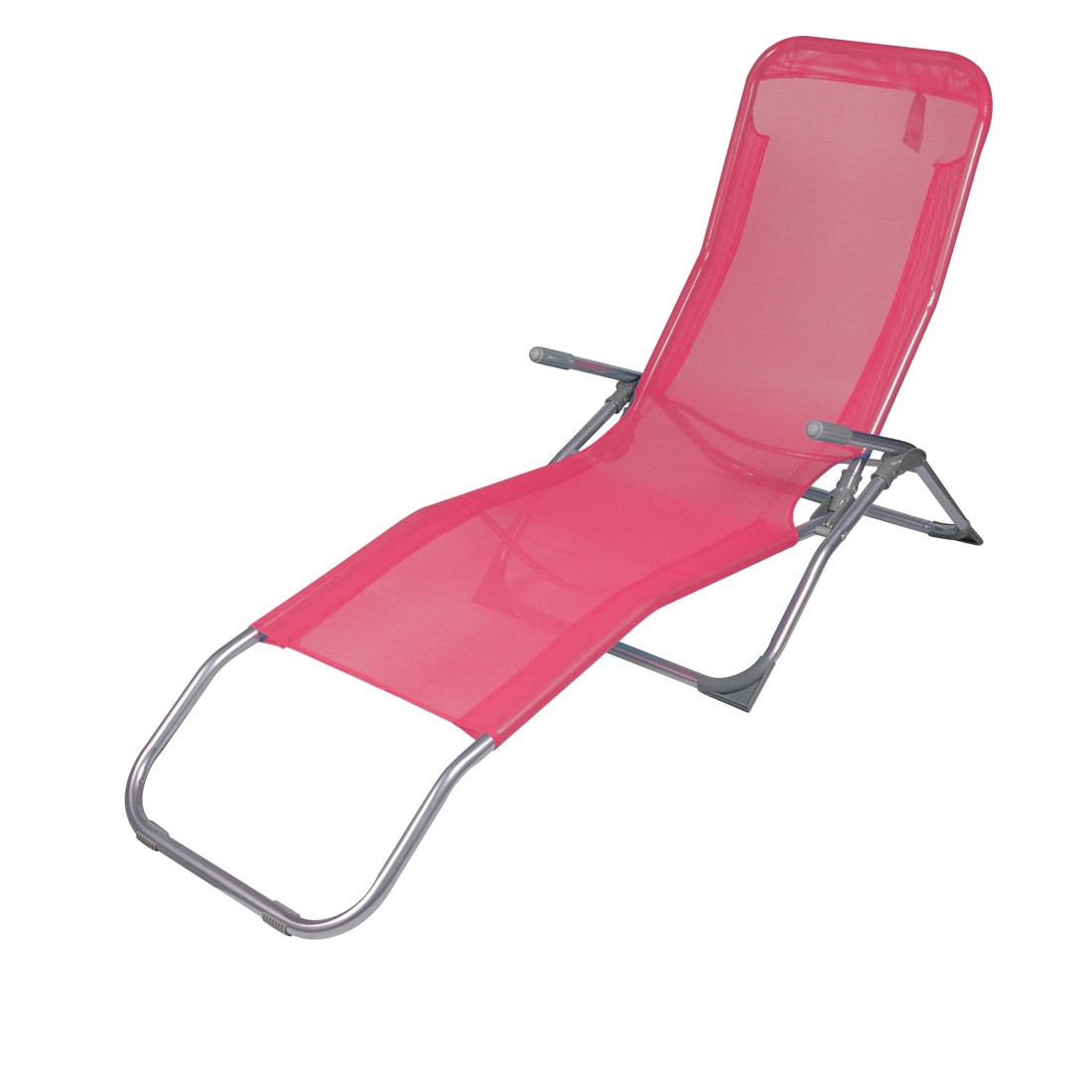 Chaise longue / bain de soleil coloris Corail 185x95x61cm