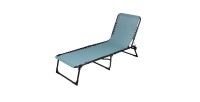 Chaise longue / bain de soleil coloris Bleu gris 190x85x55cm