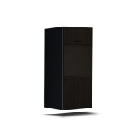 Meuble de salon noir collection CEPTO, 1 porte, 1 étagère. Idéal pour un petit rangement dans le salon