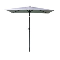 Parasol inclinable gris clair, dimension 135x210cm