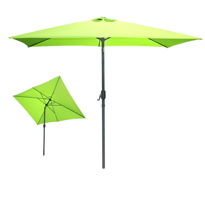 Parasol inclinable vert pomme 135x210cm