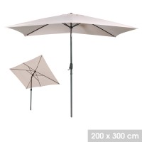 Parasol inclinable beige 200x300cm