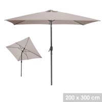 Parasol inclinable taupe 200x300cm