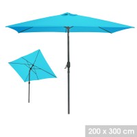 Parasol inclinable turquoise 200x300cm