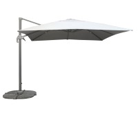 Parasol décentré carré gris clair 300x300cm