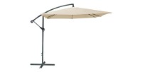 Parasol déporté carré beige 250x250cm