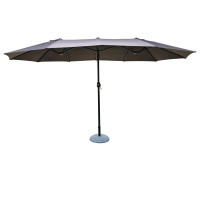 Grand parasol double gris anthracite dimension 264x446cm