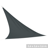 Voile d'ombrage noir dimension 360x360x360cm
