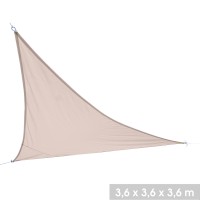 Voile d'ombrage beige dimension 360x360x360cm en polyester 160gr/m2