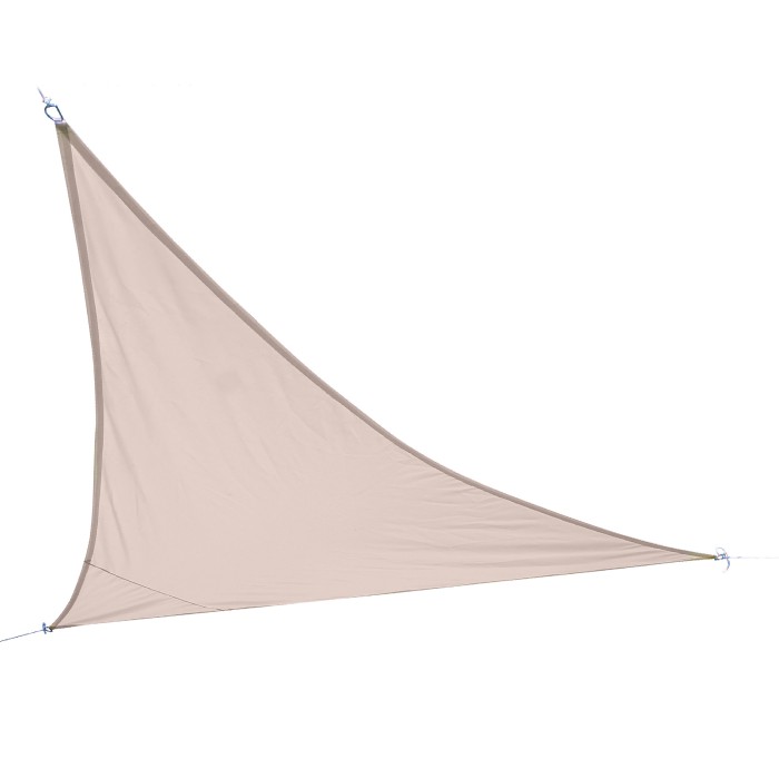 Voile d'ombrage beige dimension 360x360x360cm en polyester 160gr/m2