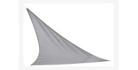 Voile d'ombrage gris dimension 360x360x360cm en polyester 160gr/m2