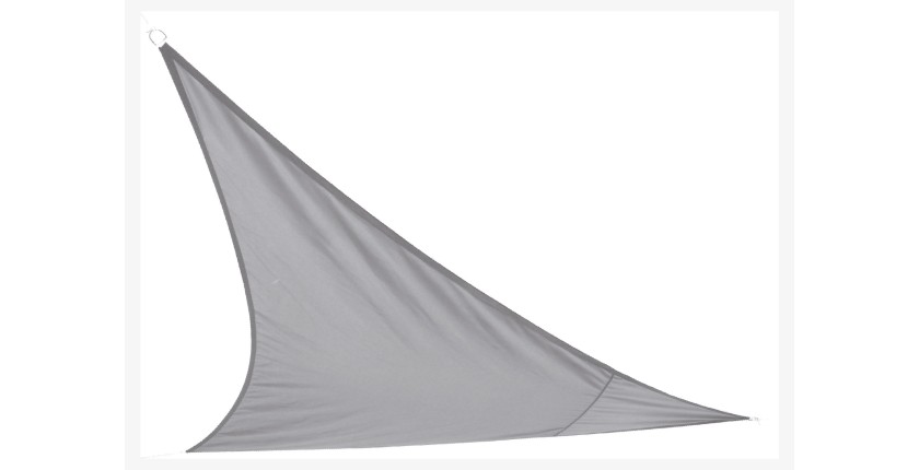 Voile d'ombrage gris dimension 360x360x360cm en polyester 160gr/m2