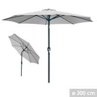 Parasol inclinable rond gris anthracite diamètre 300cm