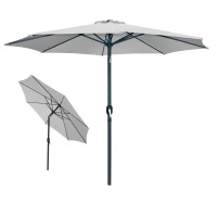 Parasol inclinable rond gris anthracite diamètre 300cm