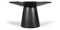 Table ronde collection FRANCHIA en bois exotique de mangolia noir diamètre 130 cm