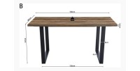 Table à manger haute EDWAR longueur 180cm en décor mango, idéal pour une salle à manger conviviale
