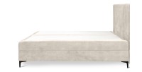 Lit boxspring 180x200 coloris beige avec double coffre - Collection LONDON