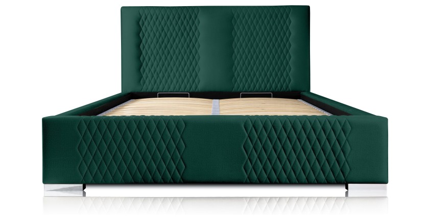 Lit coffre 140x200 coloris vert - Collection RITCHY