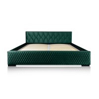 Lit coffre 140x200 coloris vert - Collection BROOKLYN