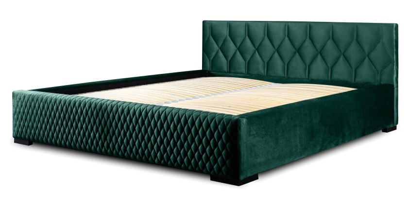 Lit coffre 140x200 coloris vert - Collection BROOKLYN