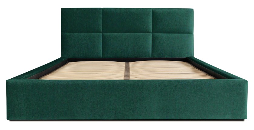 Lit coffre 180x200 coloris vert - Collection MANHATTAN