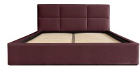 Lit coffre 180x200 coloris bordeaux - Collection MANHATTAN