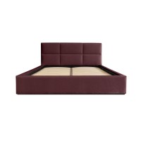 Lit coffre 180x200 coloris bordeaux - Collection MANHATTAN