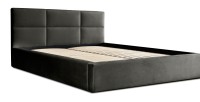 Lit coffre 180x200 coloris noir - Collection MANHATTAN