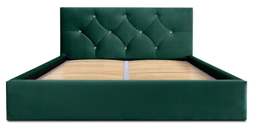 Lit coffre 160x200 coloris vert - Collection DUBAÏ