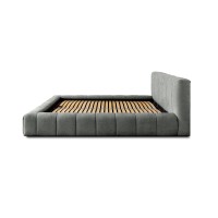 Lit coffre 140x200 coloris gris - Collection COCOON