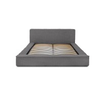 Lit coffre 160x200 coloris gris - Collection COCOON