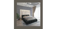 Lit coffre 140x200 coloris noir - Collection BRAVE