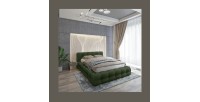 Lit coffre 180x200 coloris vert - Collection BRAVE