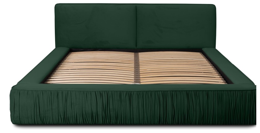 Lit coffre 140x200 coloris vert - Collection BRAVE