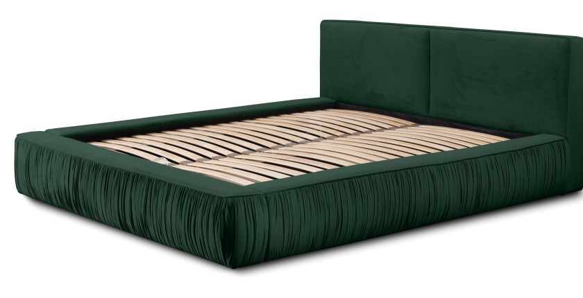 Lit coffre 140x200 coloris vert - Collection BRAVE