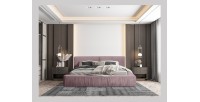 Lit coffre 140x200 coloris rose - Collection MINAO