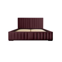 Lit coffre 160x200 coloris bordeaux - Collection LAS