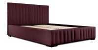 Lit coffre 160x200 coloris bordeaux - Collection LAS