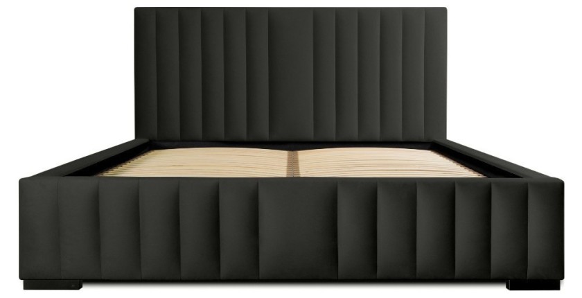 Lit coffre 180x200 coloris noir - Collection LAS