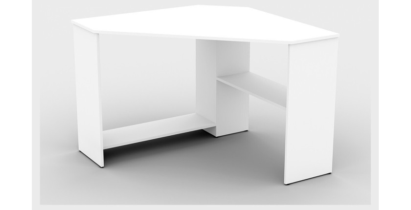 Bureau d'angle design collection KARO coloris blanc.