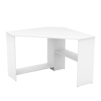 Bureau d'angle design collection KARO coloris blanc.