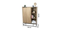 Armoire de rangement 100x40x140cm idéal pour les petits espaces