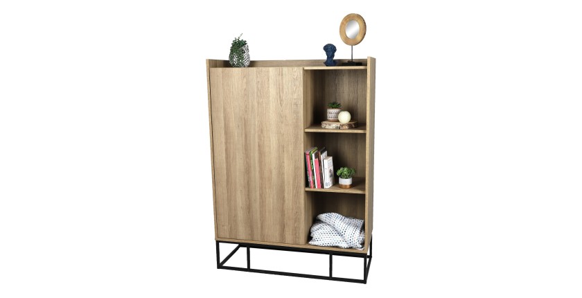 Armoire de rangement 100x40x140cm idéal pour les petits espaces