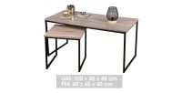 Ensemble de deux table basse design et moderne dimensions 100x50x40cm