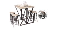 Ensemble de bar pliable avec ses 4 tabourets dimensions 100x60x89cm