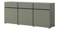 Buffet coloris vert sauge 180cm collection HAVANA. Bahut  design avec 3 portes et 3 tiroirs.